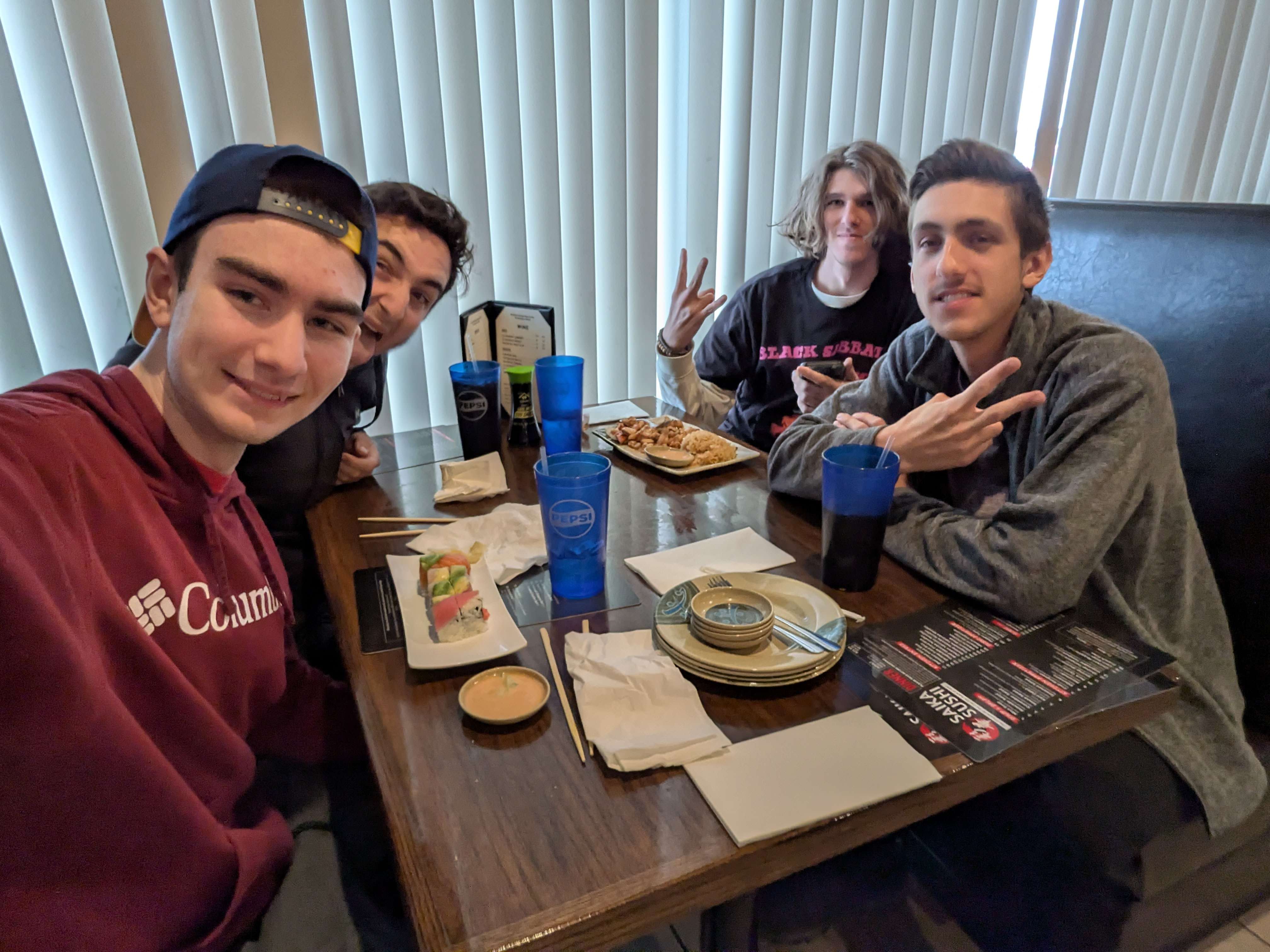 Cody spending time with friends